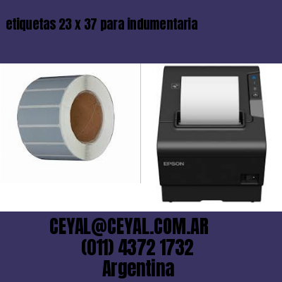 etiquetas 23 x 37 para indumentaria