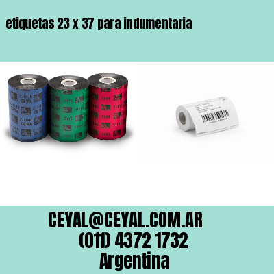 etiquetas 23 x 37 para indumentaria