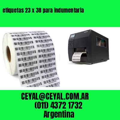 etiquetas 23 x 38 para indumentaria