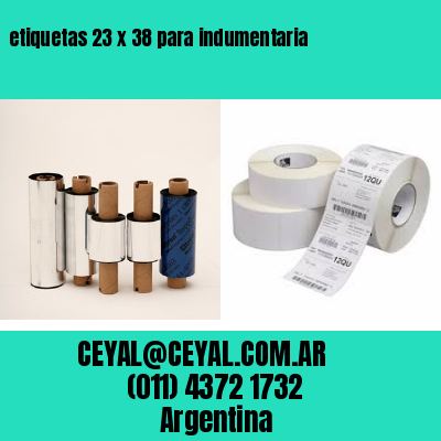 etiquetas 23 x 38 para indumentaria