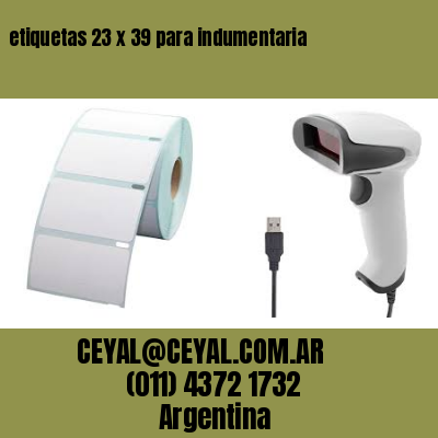 etiquetas 23 x 39 para indumentaria