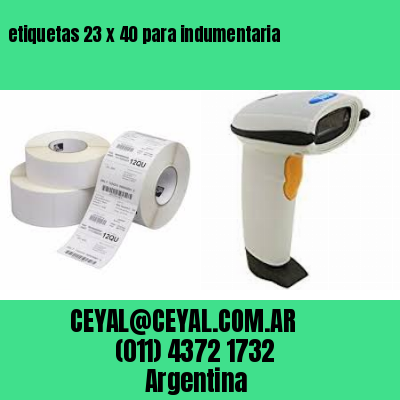 etiquetas 23 x 40 para indumentaria