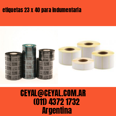 etiquetas 23 x 40 para indumentaria