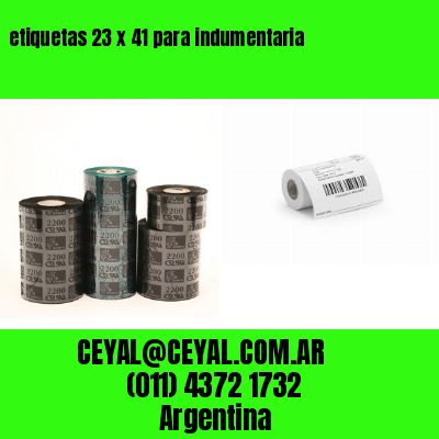 etiquetas 23 x 41 para indumentaria