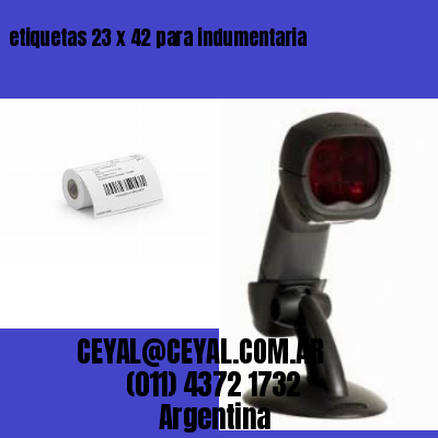 etiquetas 23 x 42 para indumentaria