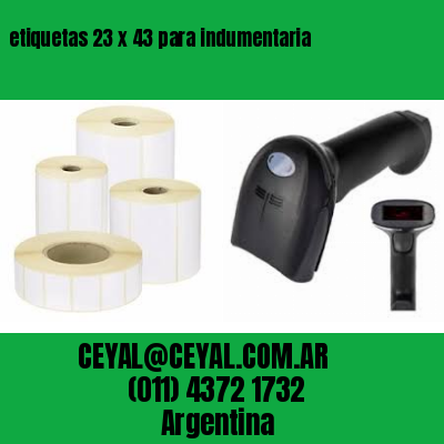 etiquetas 23 x 43 para indumentaria