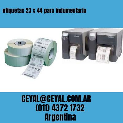etiquetas 23 x 44 para indumentaria