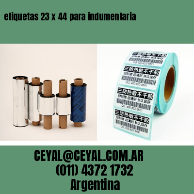 etiquetas 23 x 44 para indumentaria