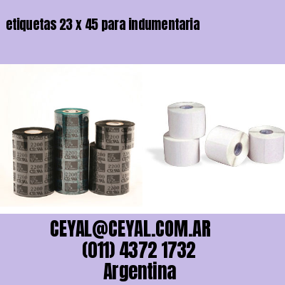 etiquetas 23 x 45 para indumentaria