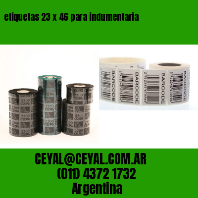 etiquetas 23 x 46 para indumentaria