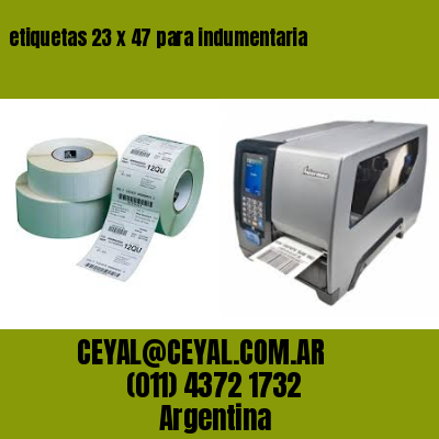 etiquetas 23 x 47 para indumentaria