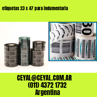 etiquetas 23 x 47 para indumentaria