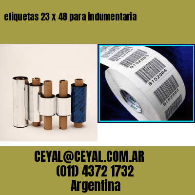 etiquetas 23 x 48 para indumentaria