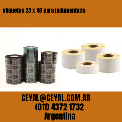 etiquetas 23 x 49 para indumentaria