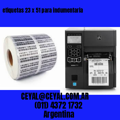 etiquetas 23 x 51 para indumentaria