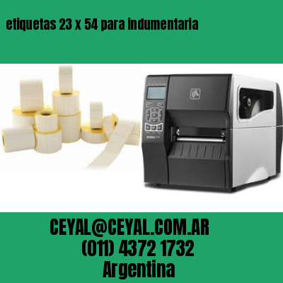 etiquetas 23 x 54 para indumentaria