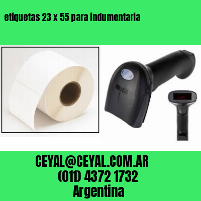 etiquetas 23 x 55 para indumentaria