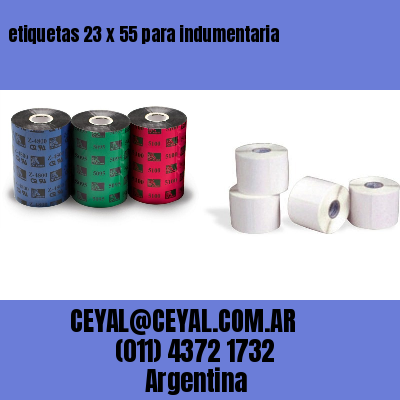 etiquetas 23 x 55 para indumentaria