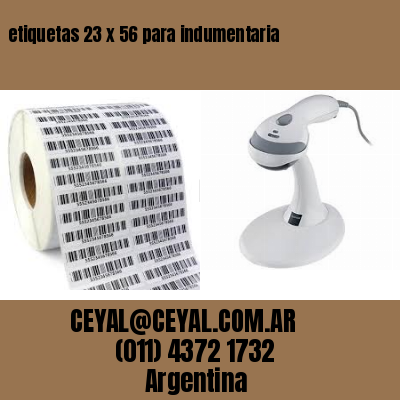 etiquetas 23 x 56 para indumentaria
