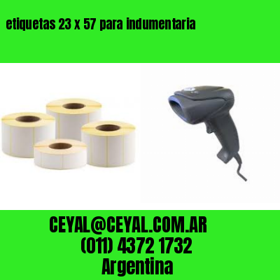etiquetas 23 x 57 para indumentaria