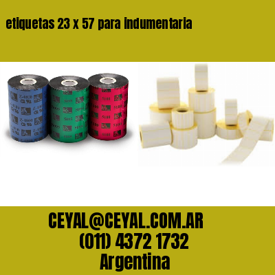etiquetas 23 x 57 para indumentaria
