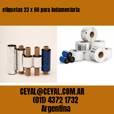 etiquetas 23 x 60 para indumentaria