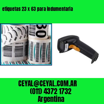etiquetas 23 x 63 para indumentaria