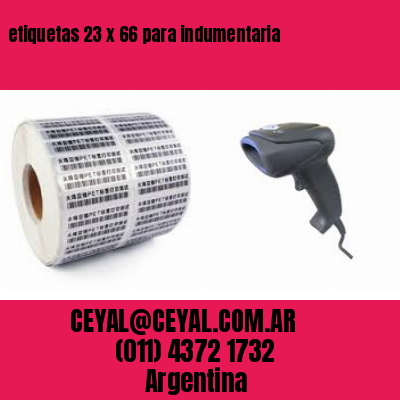 etiquetas 23 x 66 para indumentaria