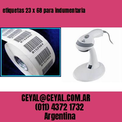 etiquetas 23 x 68 para indumentaria
