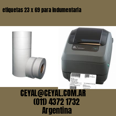 etiquetas 23 x 69 para indumentaria