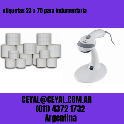 etiquetas 23 x 70 para indumentaria