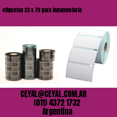 etiquetas 23 x 70 para indumentaria