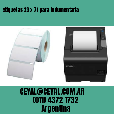 etiquetas 23 x 71 para indumentaria