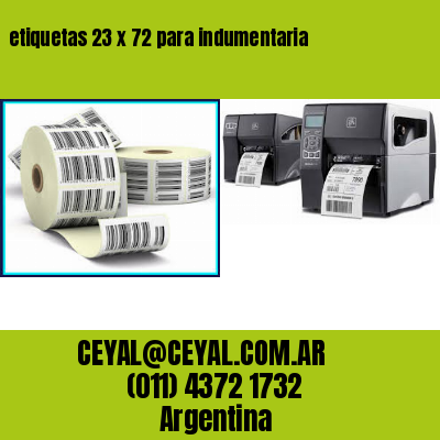 etiquetas 23 x 72 para indumentaria