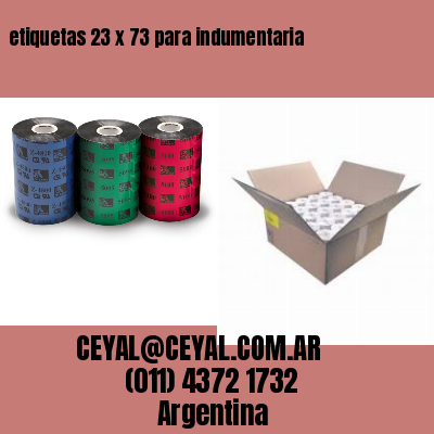 etiquetas 23 x 73 para indumentaria