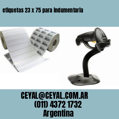 etiquetas 23 x 75 para indumentaria