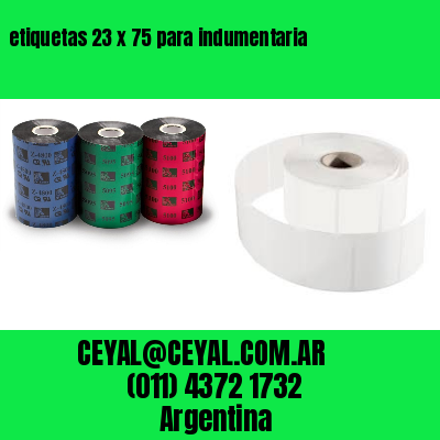 etiquetas 23 x 75 para indumentaria