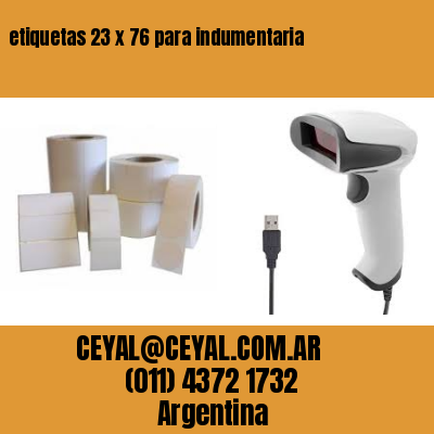etiquetas 23 x 76 para indumentaria
