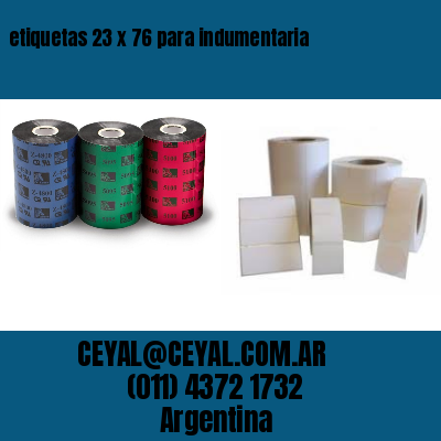 etiquetas 23 x 76 para indumentaria