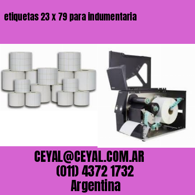 etiquetas 23 x 79 para indumentaria