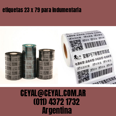 etiquetas 23 x 79 para indumentaria