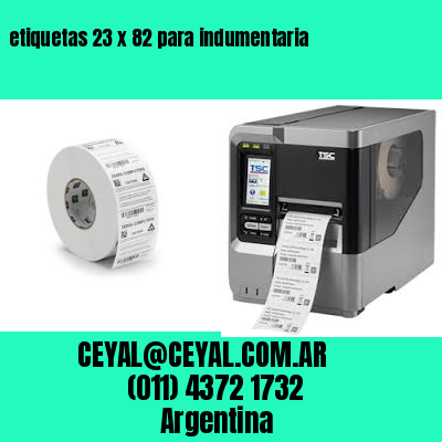 etiquetas 23 x 82 para indumentaria