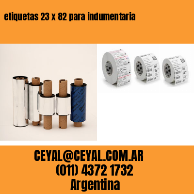 etiquetas 23 x 82 para indumentaria