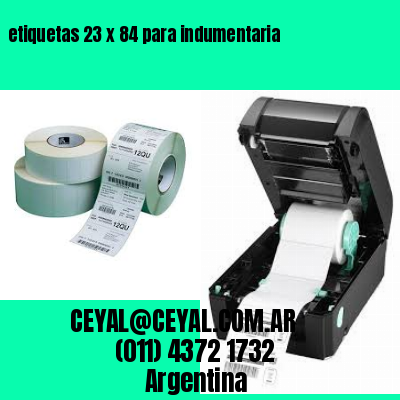 etiquetas 23 x 84 para indumentaria