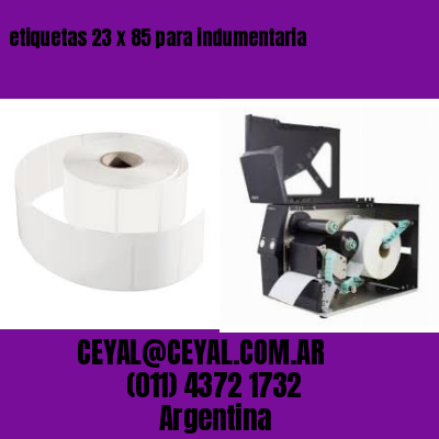 etiquetas 23 x 85 para indumentaria