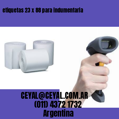 etiquetas 23 x 88 para indumentaria