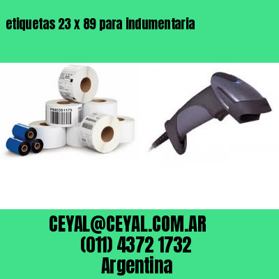 etiquetas 23 x 89 para indumentaria