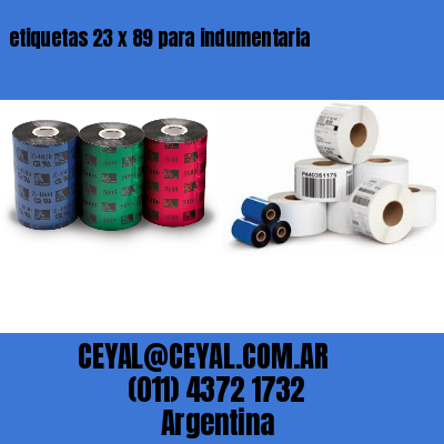 etiquetas 23 x 89 para indumentaria