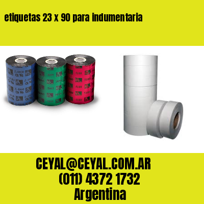 etiquetas 23 x 90 para indumentaria