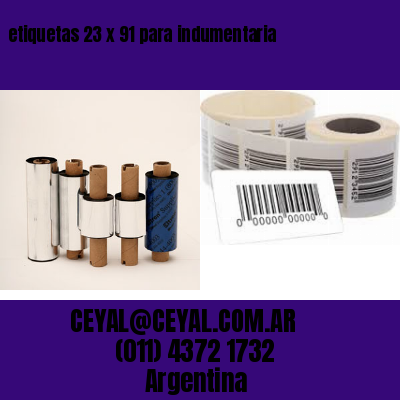 etiquetas 23 x 91 para indumentaria